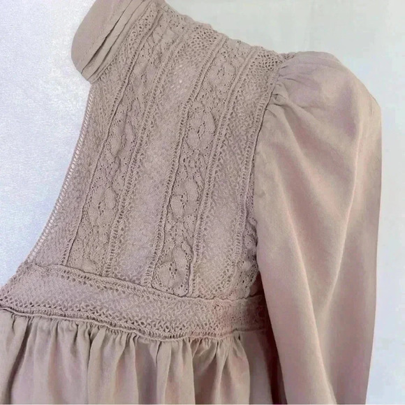 Free People Esme lavender button-up blouse. - Picture 5 of 13